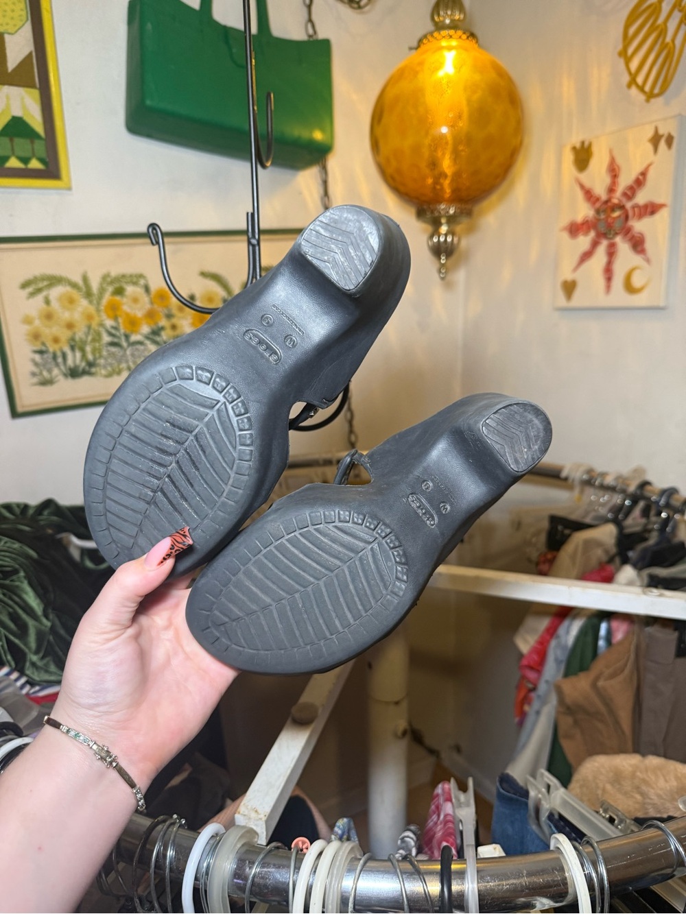 CROCS Cyprus V Heels Womens Size 9 Black - Picture 14 of 15